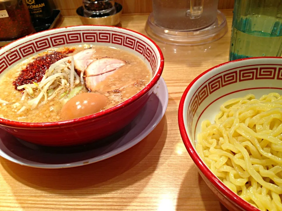 Snapdishの料理写真:Tsukemen with soft boiled egg|Marinaさん