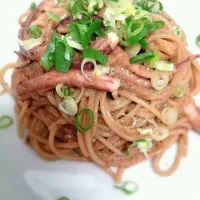 Snapdishの料理写真:いかわたのクリームパスタ|えりさん