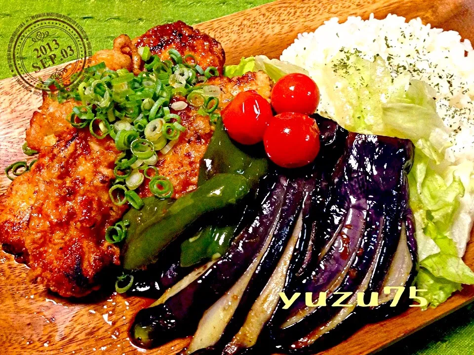 鶏胸肉 塩麹フライと夏野菜丼|ゆ〜ちんさん