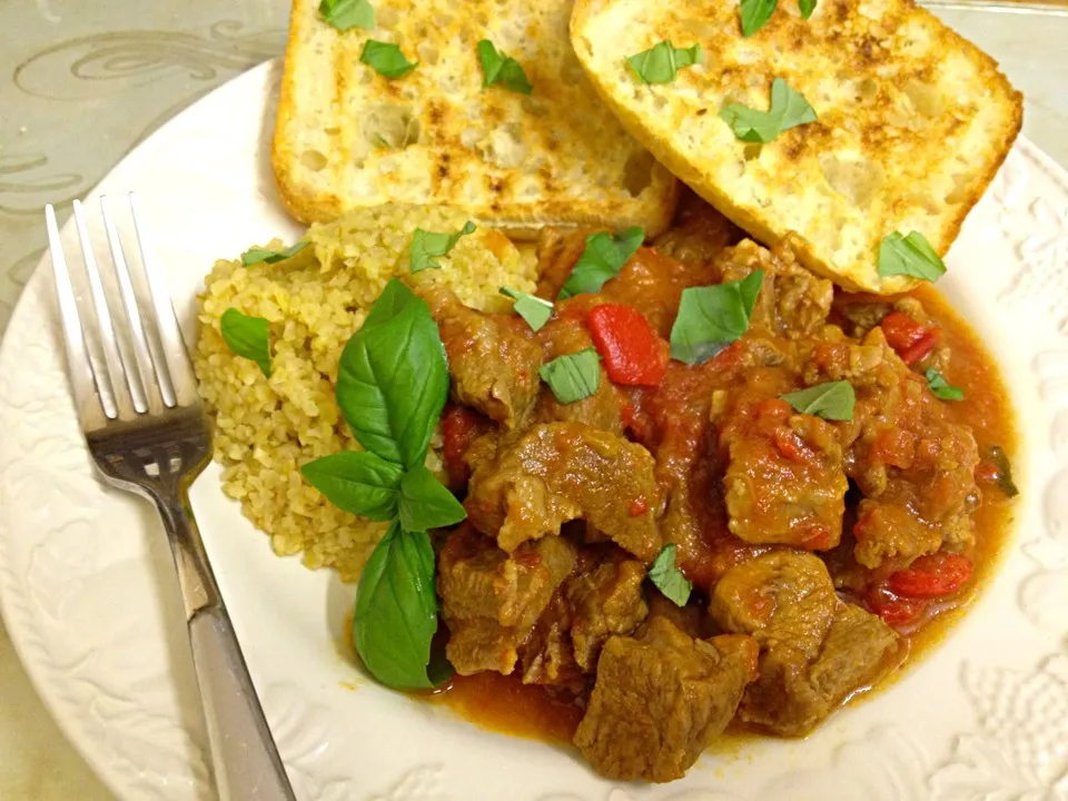 Snapdishの料理写真:Mediterranean Lamb with Couscous and Ciabata|Steve Pountneyさん