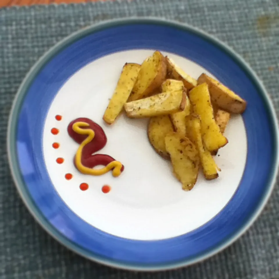 Spicy baked yam fries|Sai linさん