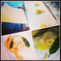 Snapdishの料理写真:egg and ricotta ravioli process..|mike cさん