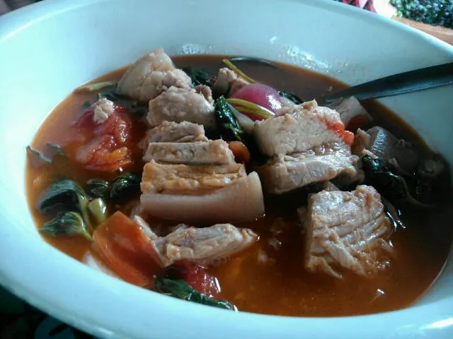 sinigang na baboy #pork #sour #yummy #isdaan #lunch|Michelle Ann Elazeguiさん