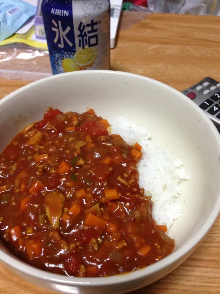 Snapdishの料理写真:9/4ひき肉カレー|pepeさん