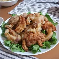 Snapdishの料理写真:ゴーヤと豚肉の天ぷら|ひとみさん