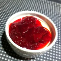 Snapdishの料理写真:Pannacotta with strawberry souce|mayumi hassさん