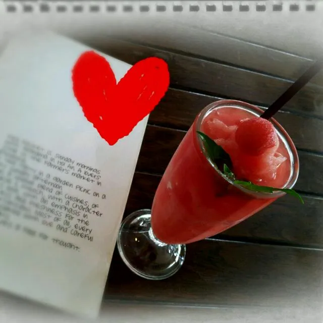 Watermelon Smoothie @ Red Basket Res. , Bon Marche' Market, Bangkok Th.|ChomChuanChim (ชมชวนชิม)さん