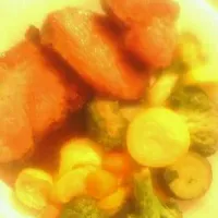 pork tenderloin and steamed veggies|rachelさん