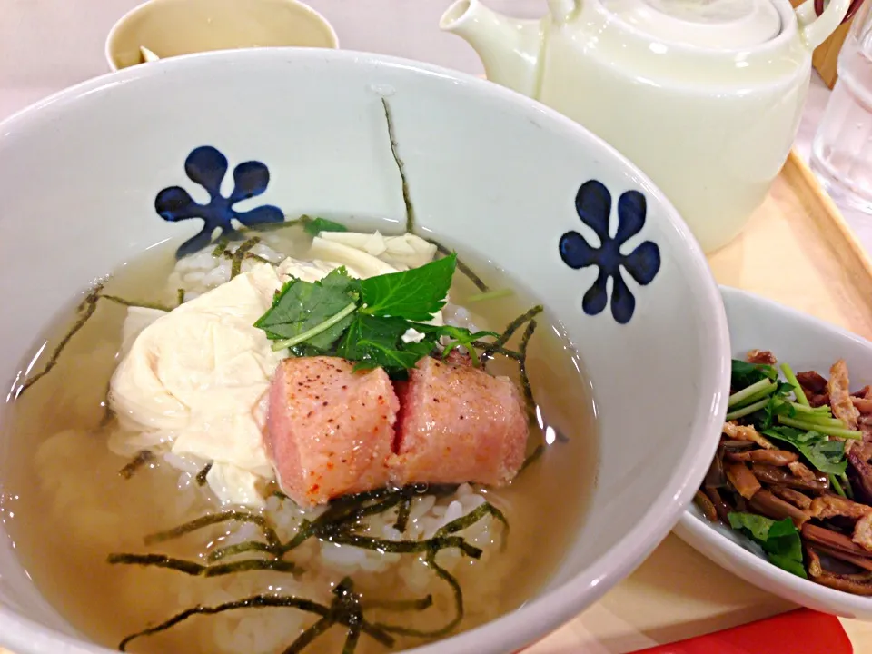 明太子と湯葉のだし茶漬け|ひよこさん