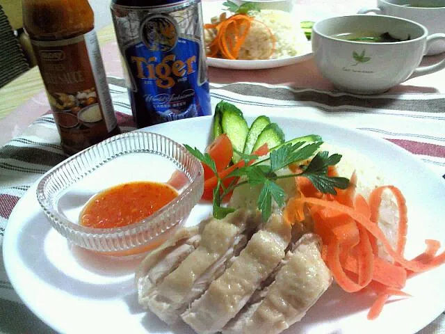 タイガービールとチキンライス♪|cookさん