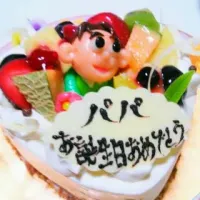 Snapdishの料理写真:苺とプリンサンドして生クリームナペ

フルーツとマジパンのせた

birthdaycake♪|ｵﾆｵﾝｸﾞﾗﾀﾝｽｰﾌﾟさん