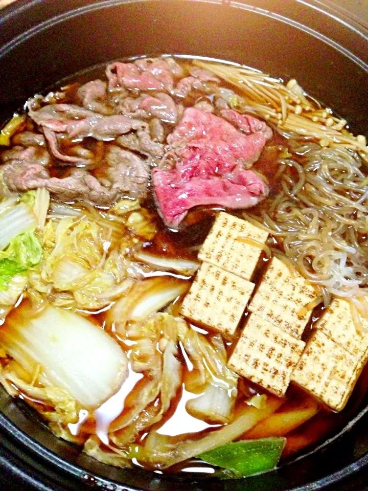 蔵王牛ですき焼き|サヤラムネさん