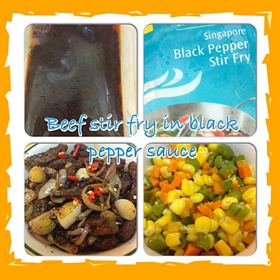 Snapdishの料理写真:Beef stir fry in black pepper sauce|Martha Monjeさん