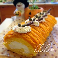 🎃パンプキンモンブランロール🎃