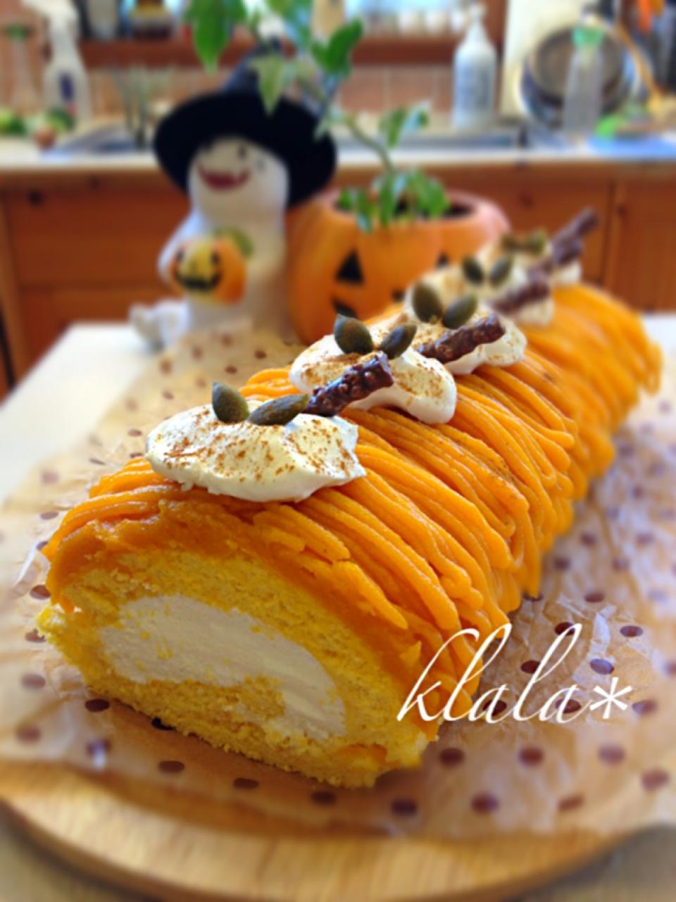 🎃パンプキンモンブランロール🎃