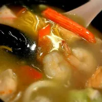 seafood hotpot ramen in shoyu broth|Liezl Ann Lalo Nacuaさん