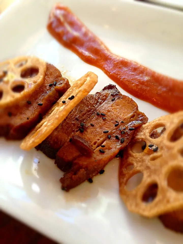 Pork Belly Plate: deep fried tofu/ miso paste/ ground red bean - Take #2|Ryan Kimさん