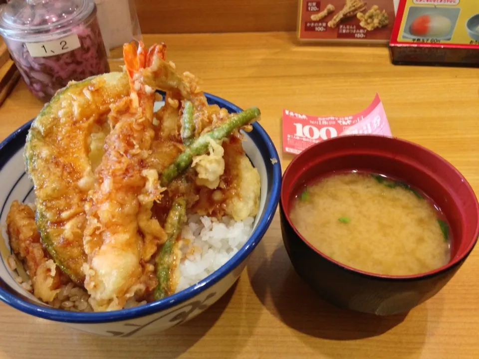 天丼松茸のせ100円割引行使で520円|PegaOさん