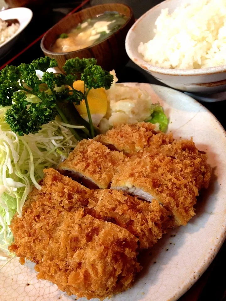 🐽盛り盛りヒレカツ定食😍|中さんさん