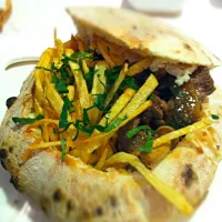 Grillerd beef taglliata with porccini in pizza bread|Jeffrey llさん