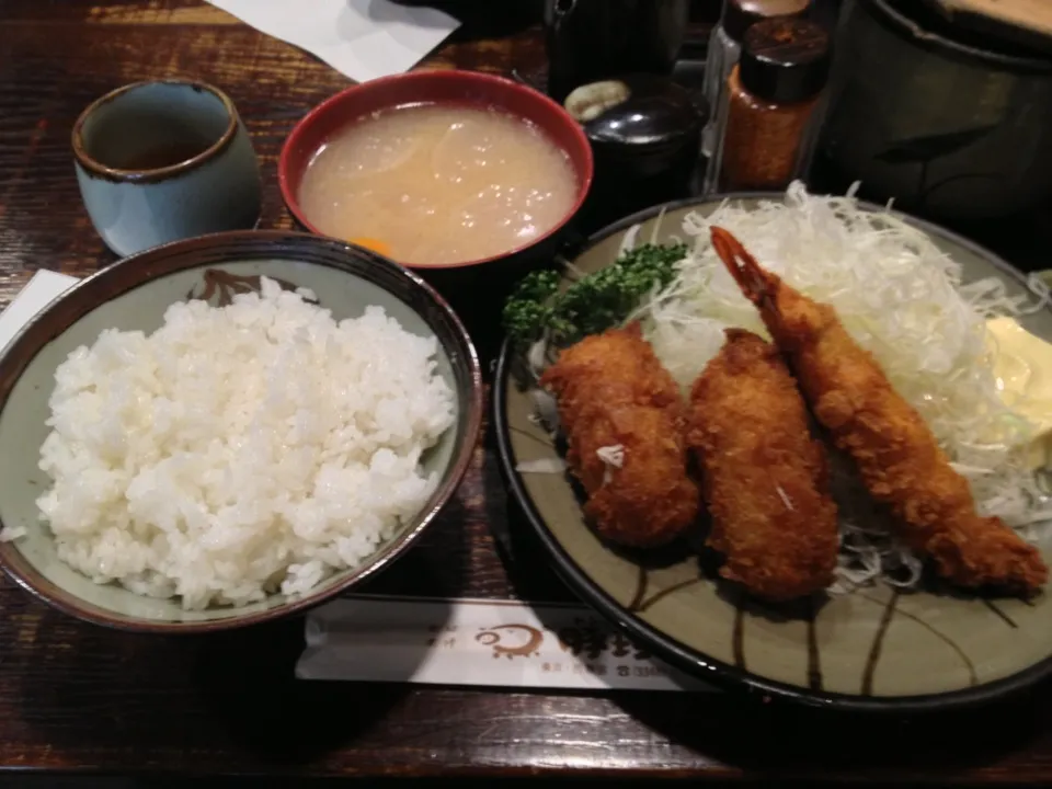 エビ＆カニコロ定食|おっちさん