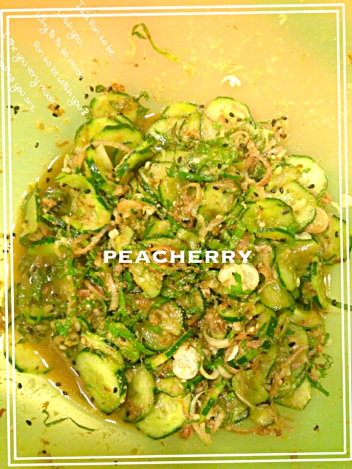 野菜たっぷり‼米ぬか入り健康酢の物(｡•̀◡-)✧