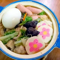 Snapdishの料理写真:今晚大大鍋燒雞絲麵|瑪牛牛さん