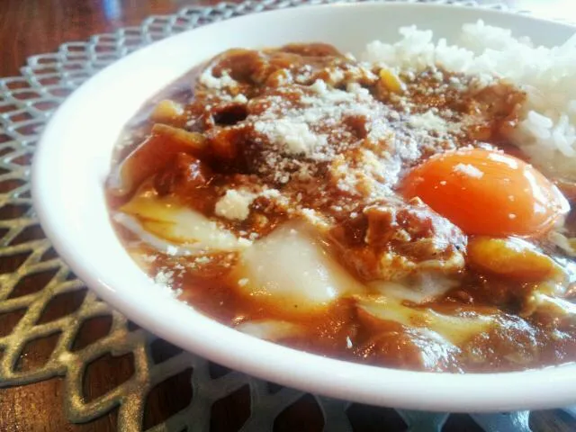 Snapdishの料理写真:朝から、トロたまチーズカレー|直樹さん