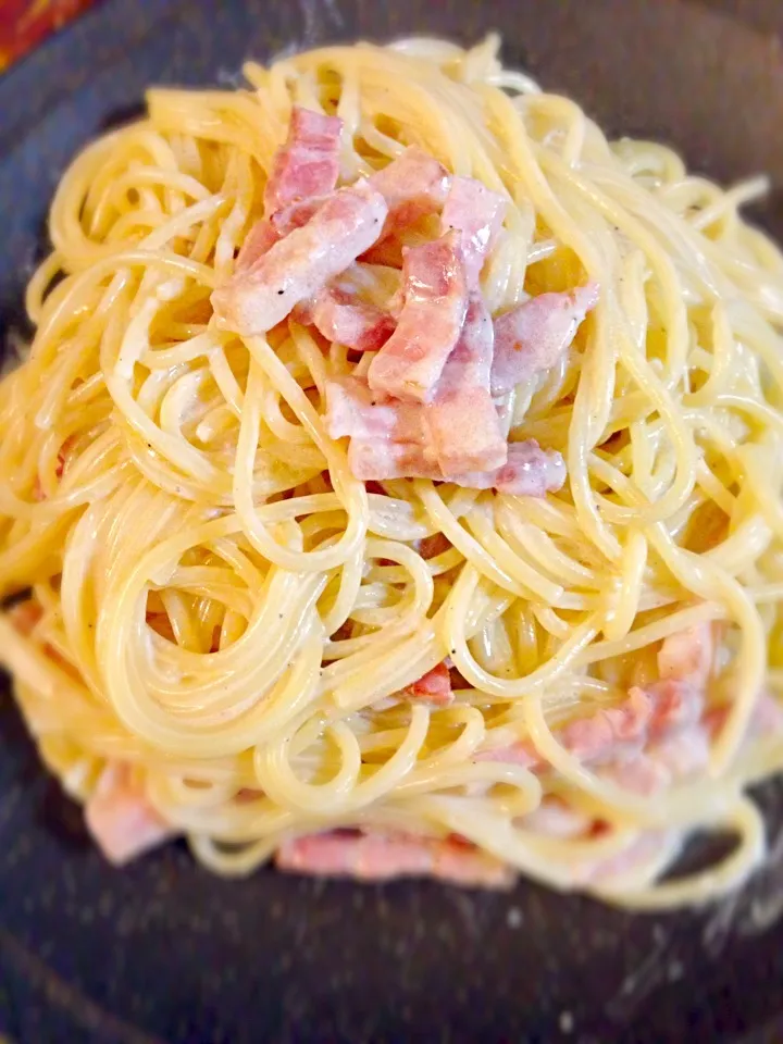 Cream pasta pancetta🍼ﾊﾟﾝﾁｪｯﾀのｸﾘｰﾑﾊﾟｽﾀ|🌈Ami🍻さん