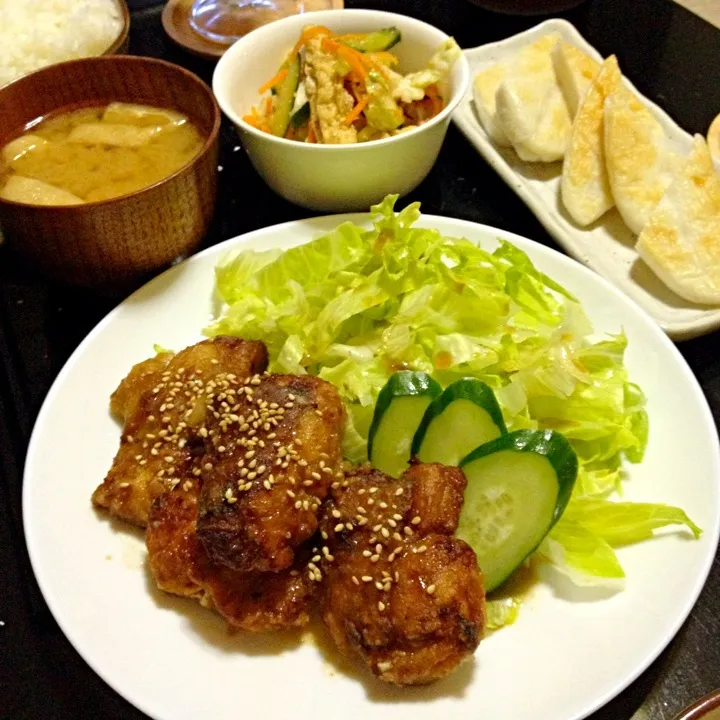 甘辛チキンの晩ご飯|mikaさん