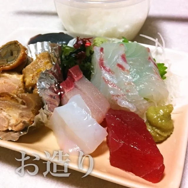 130908-お造り/ご飯 ¥320 #夕食 #テイクアウト|dune725さん