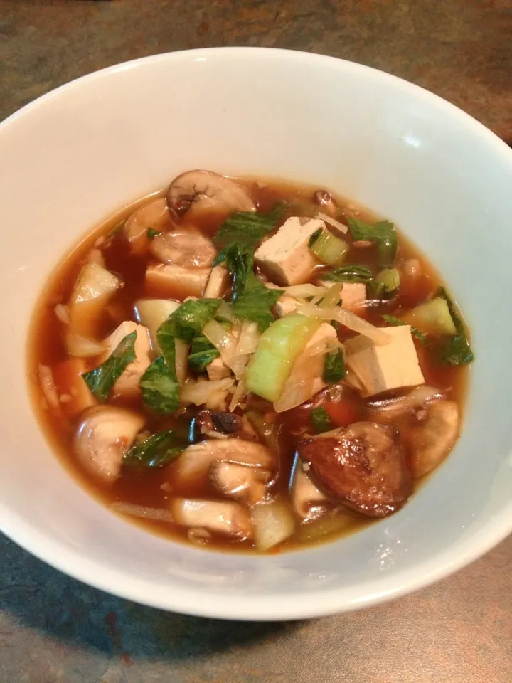 Mixed Mushroom Tofu Soup|http://melissasmenu.wordpress.com/さん