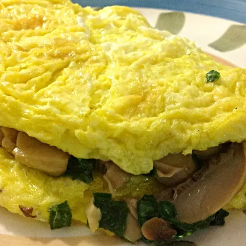 Mushroom and spinach omelette|Indie Starさん