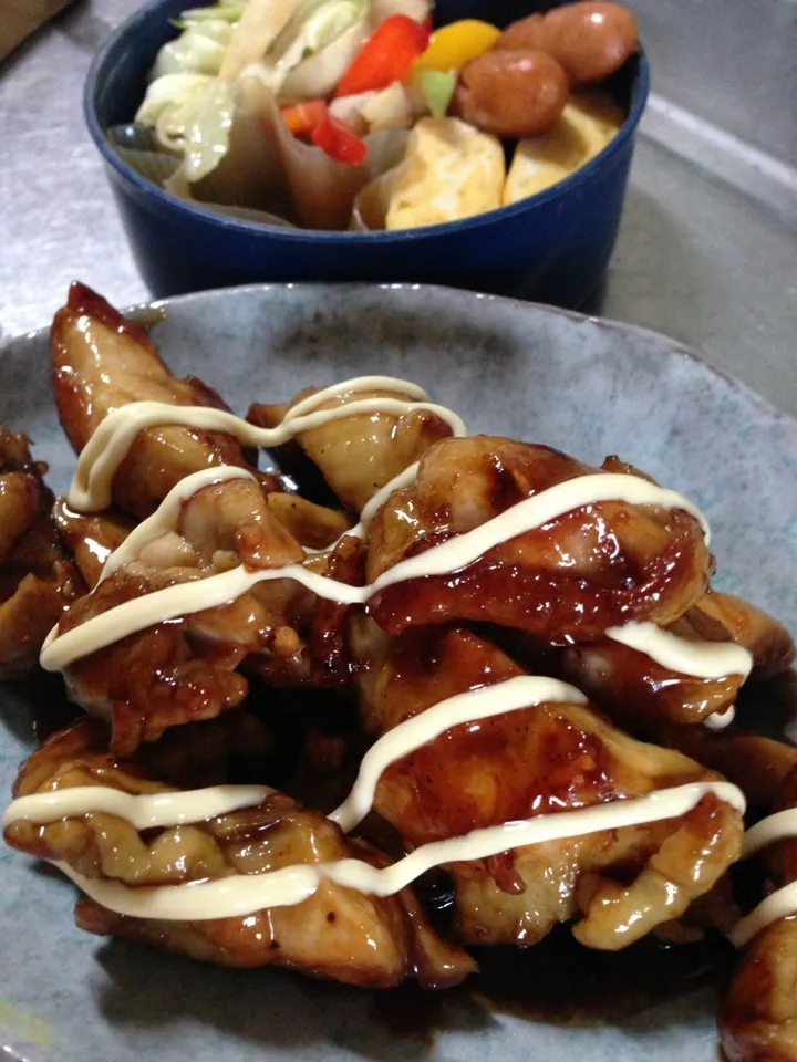 お弁当オカズに照り焼きチキンマヨネーズ♪|さくたえさん