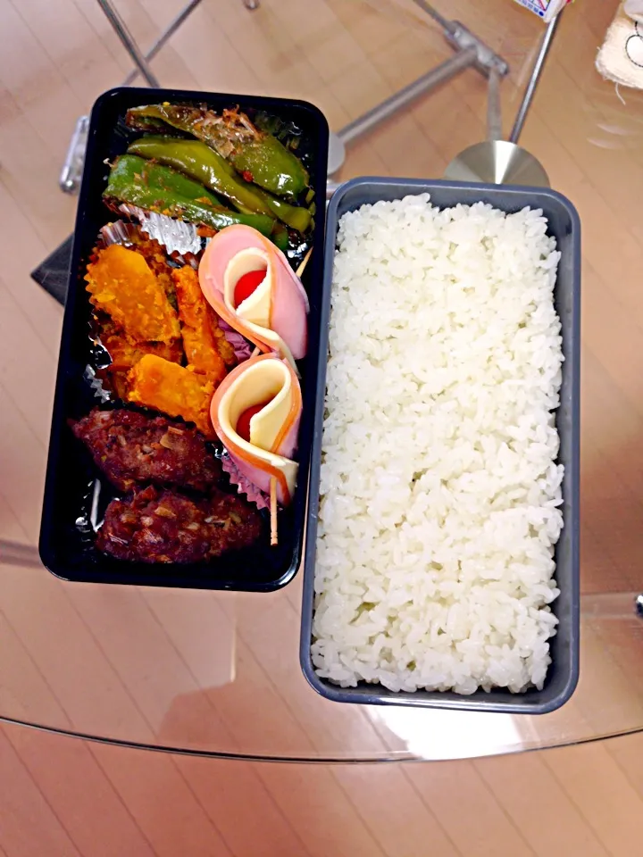 Snapdishの料理写真:ネギハンバーグ弁当|kanatanchanさん