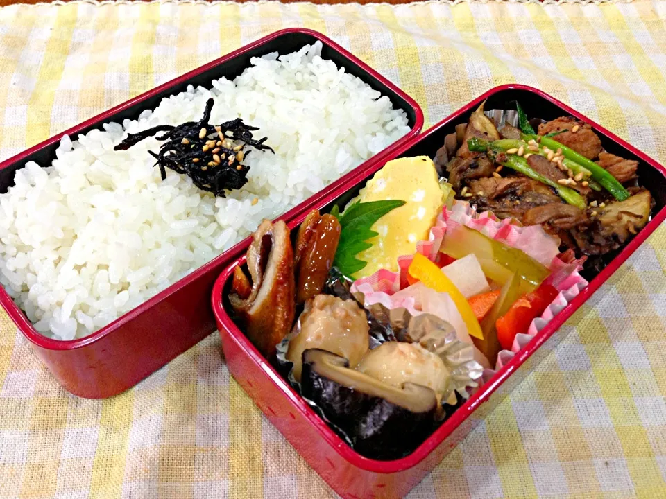 Snapdishの料理写真:9月9日 生姜焼き弁当|sakuramochiさん