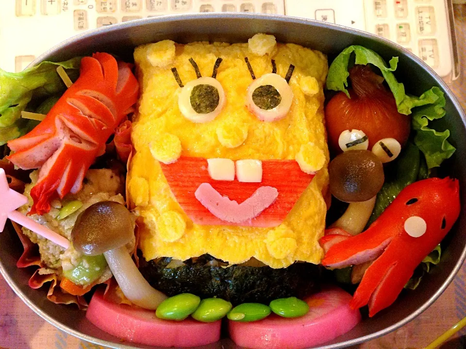 Snapdishの料理写真:Sponge bob Obento|🌸ルビーかわな🌸さん