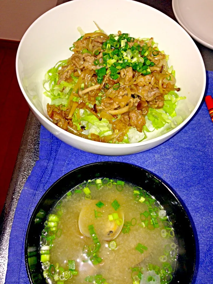 甘旨丼とアサリの味噌汁|さやかさん