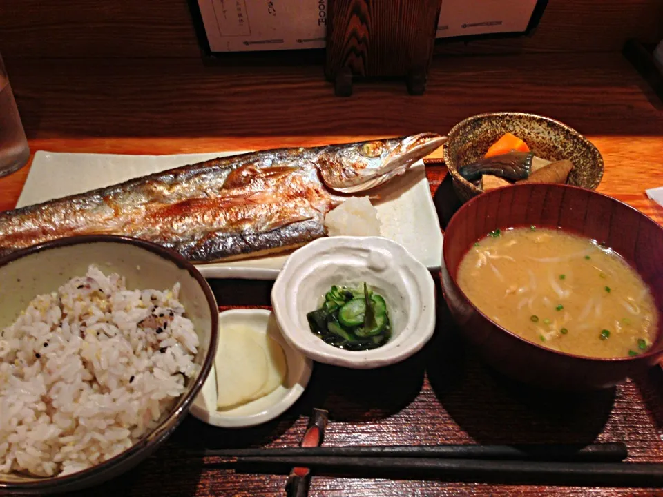 かますの開き定食|安宅正之さん