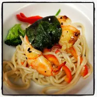 Snapdishの料理写真:Sage wrapped Shrimp over Asian noodles (appetizer)|Tina Wilson-Terryさん