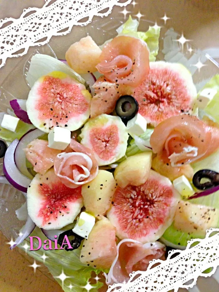 桃🍑とイチジクのsalad♡|♥DaiA♦さん