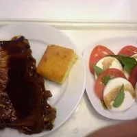 ribs and tri colore salad, ikea|gra chaさん