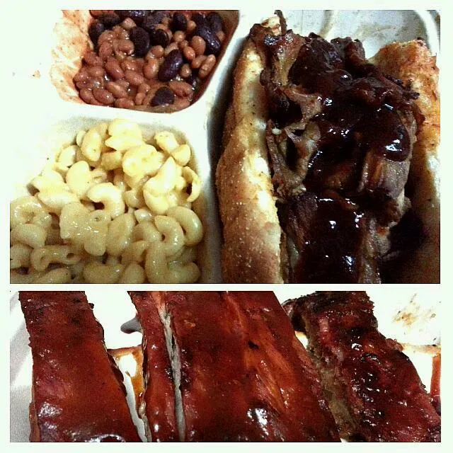 Ribfest 2013 ~ Beef Brisket Sandwich, Coleslaw, Baked Beans, two types of Barbeque Backribs|S Theoさん