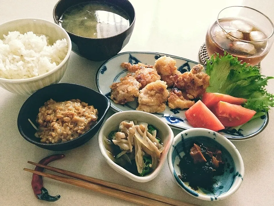 鶏の唐揚げ定食|みっちぃさん