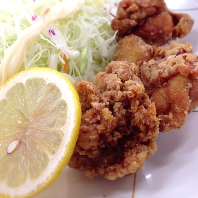 チキンカレー唐揚げ at 社員食堂|さるさん