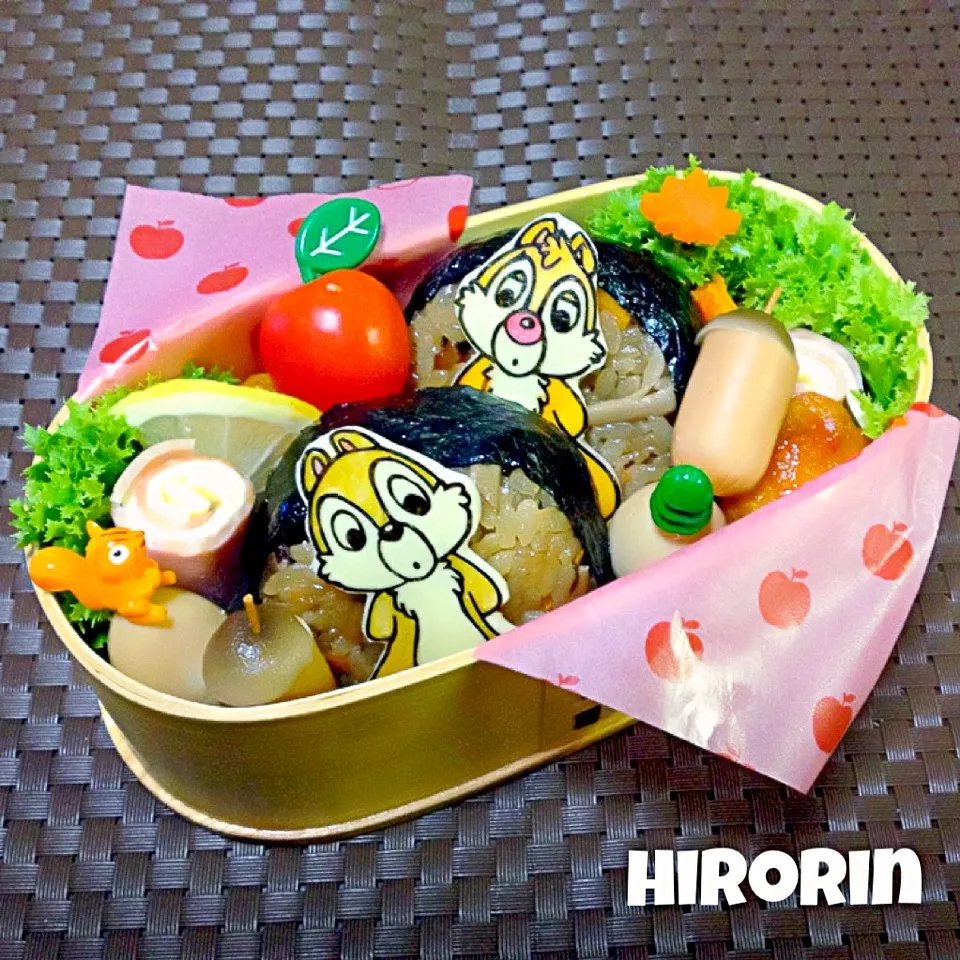 Snapdishの料理写真:チップとデールのお弁当♡|ひろりんさん