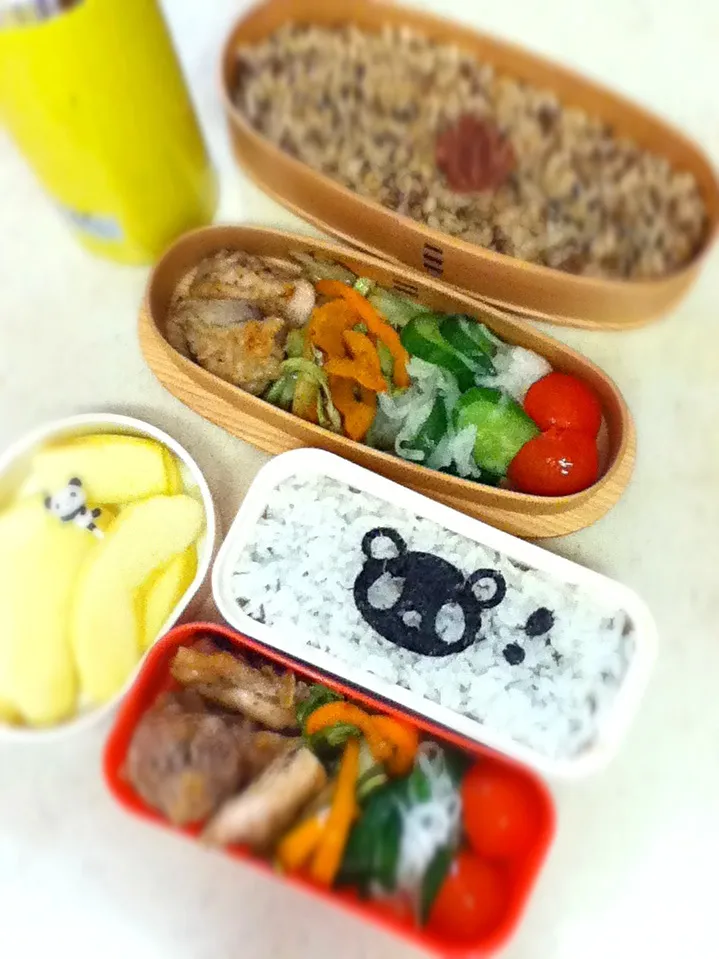 Today's lunch box. ぱんだぴょん海苔サンド弁当〜(^.^)|hoppycowさん