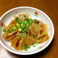 大根と豚肉のニンニク醤油炒め|チャヤさん