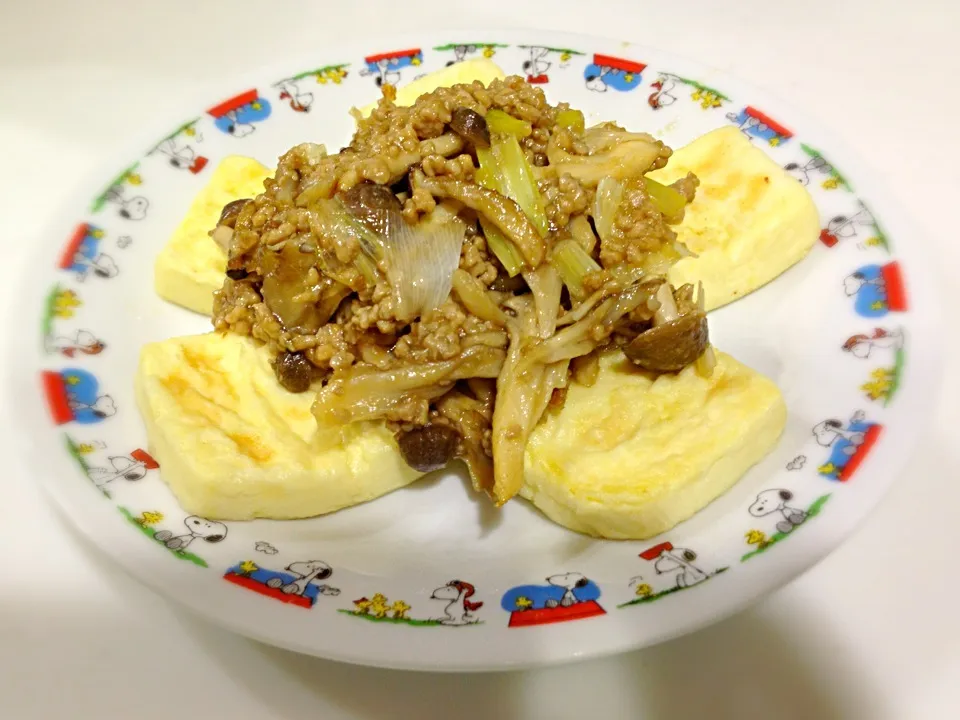 焼き豆腐きのこ餡掛け|ブレンダさん