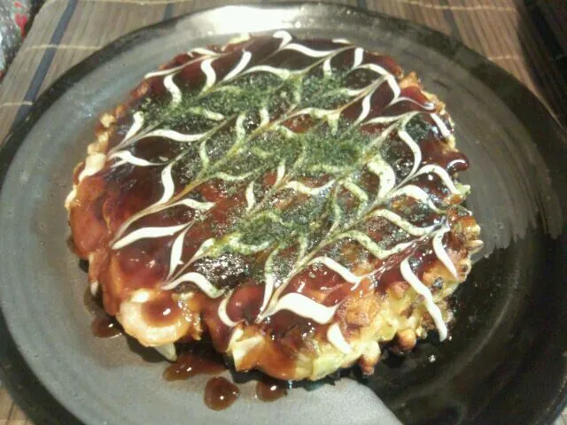 Snapdishの料理写真:夜食用お好み焼き|炭火さん